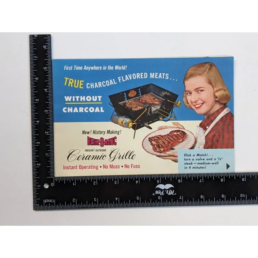 VTG 1950s Bernz-O-Matic‎ Ceramic Grille Advertising Brochure James Beard Recipes